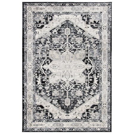 Safavieh 9 x 12 ft. Brentwood Transitional Power Loomed Rectangle Rug Black & Ivory BNT852Z-9